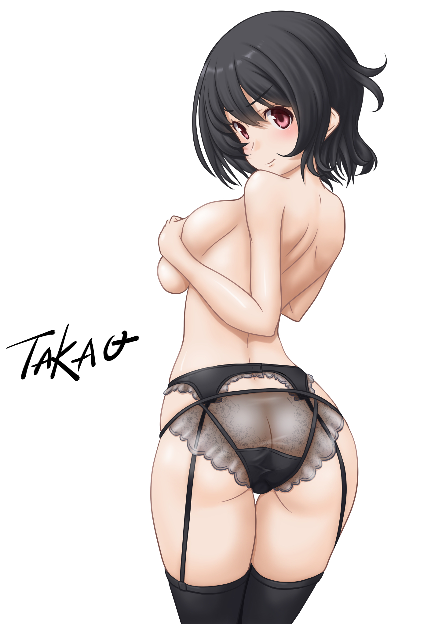 T2r Kantai Collection Takao Kancolle Ass Breast Hold Garter Belt